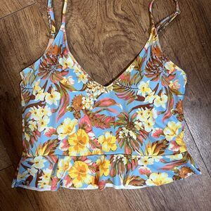 Kortni Jean Brand Sweet Hibiscus Scoop Back Tankini Top NWOT